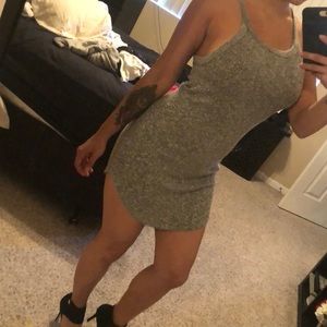 Grey knit dress
